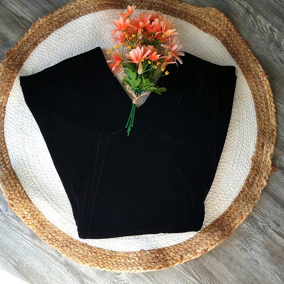 Style & Co. Pants - Style & Co. Collection Petite Black Velvet Pull-On Pants